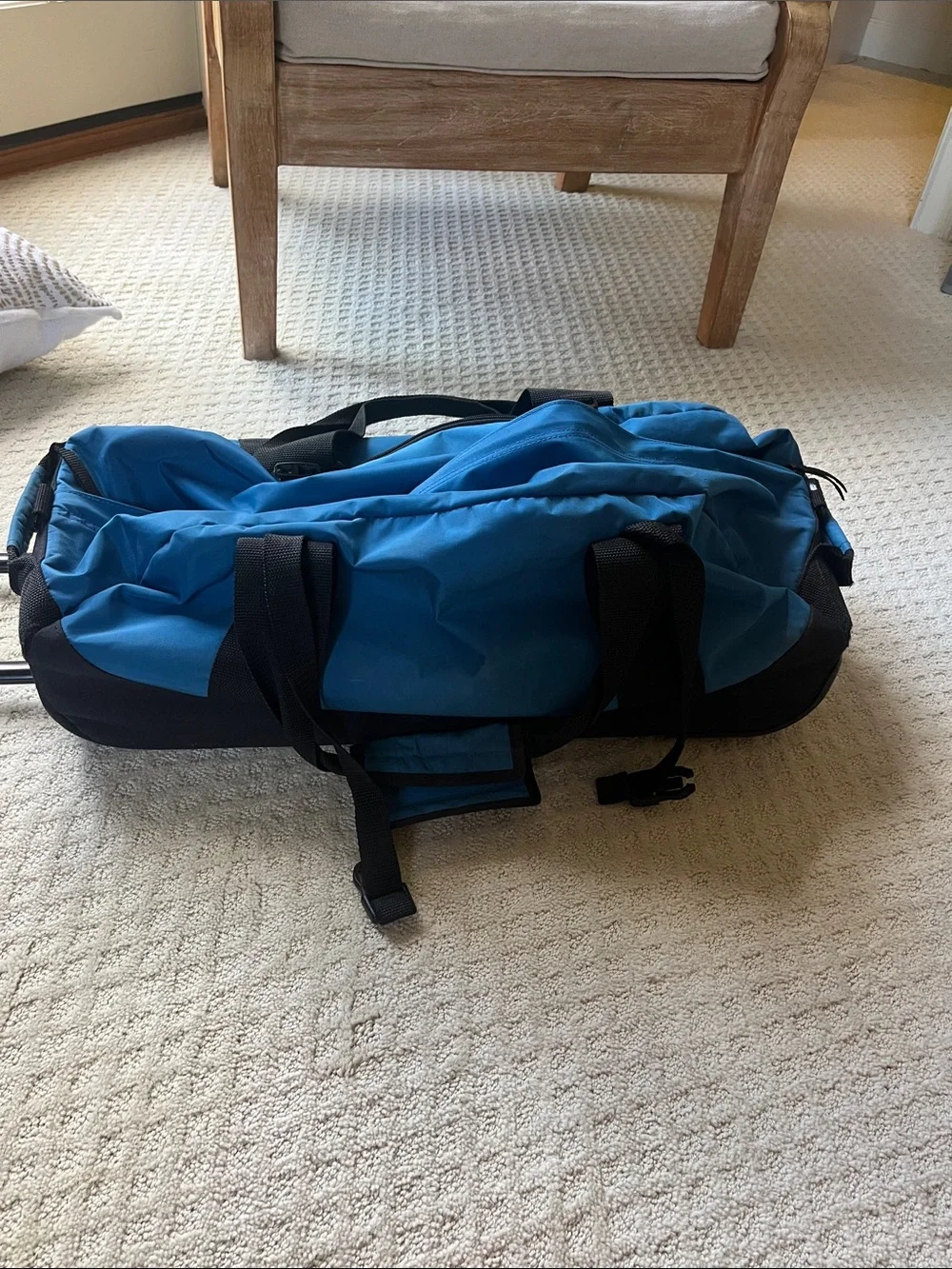 L.L. Bean Blue and Black Kids Duffel Bag